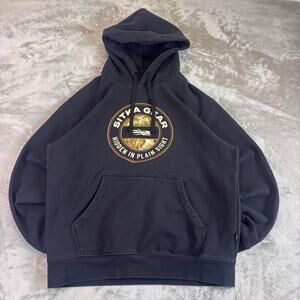 Sitka Hidden In Plain Sight Logo Hoodie Mens Large Black Hunting Fleece